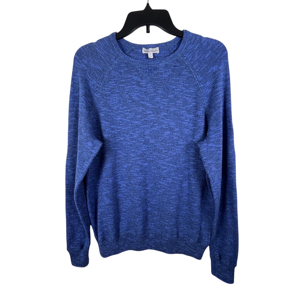 Peter Millar Elk River Club Men Sweater Blue M Cotton Cashmere Preppy Golf